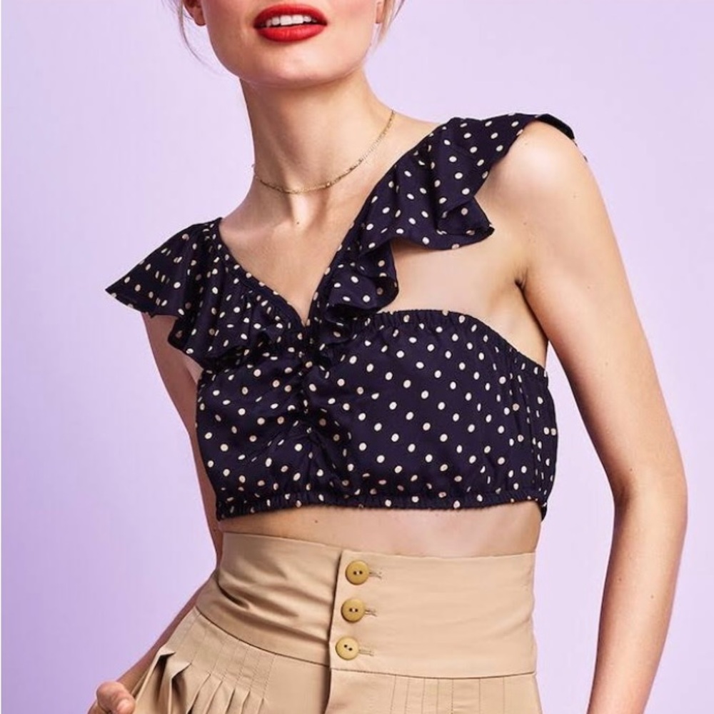 For Love & Lemons Polka Dot Bra Top